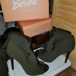 over knee boots (forest green)